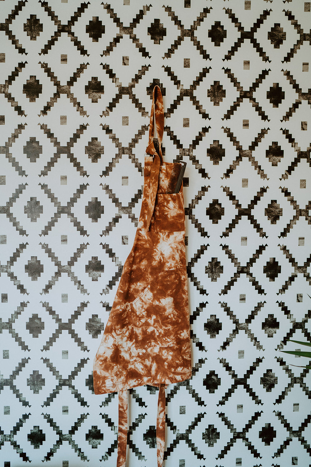 Rustic blast apron back view