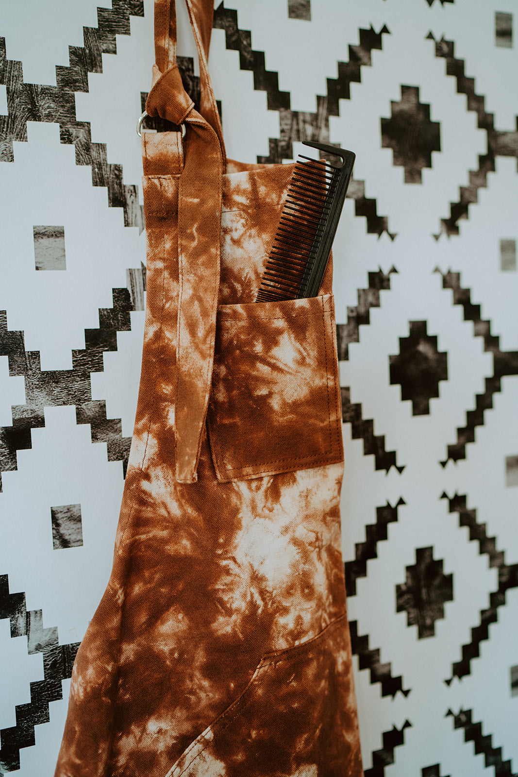 Rustic blast apron side view