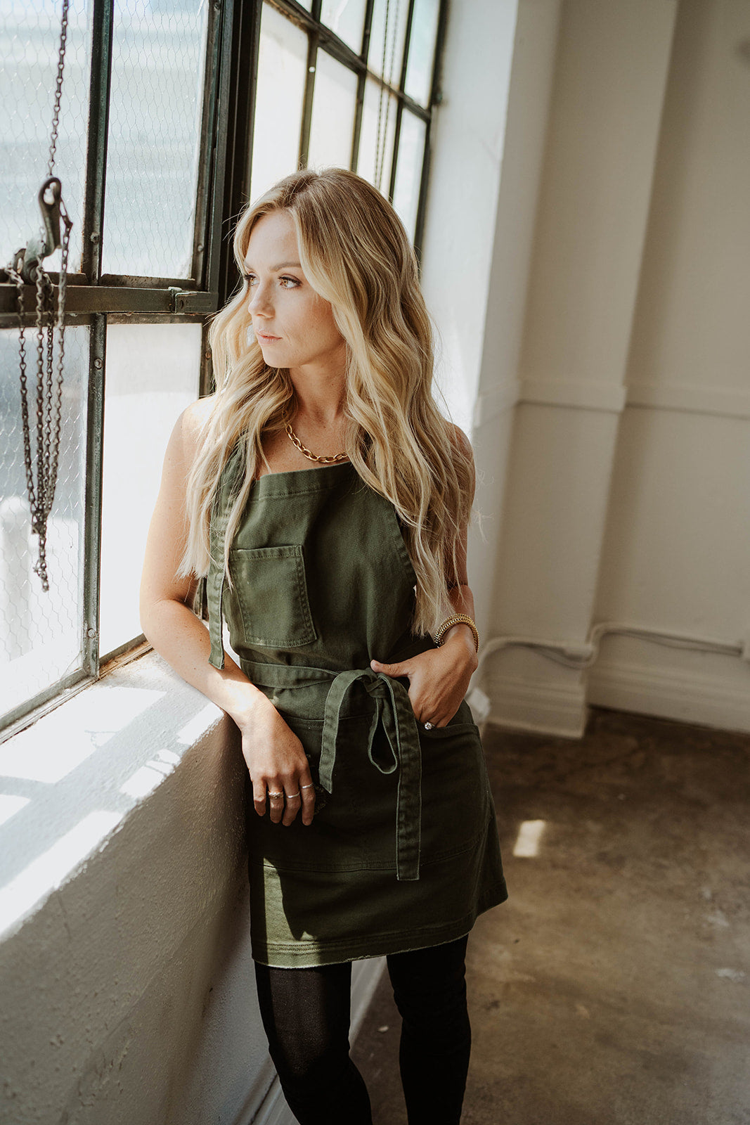 Olive Green Apron